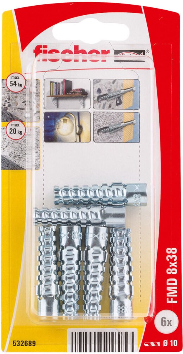 Fischer 532689 FMD 8 x 38 K NV Metallexpander 38 mm 10 mm 1 set