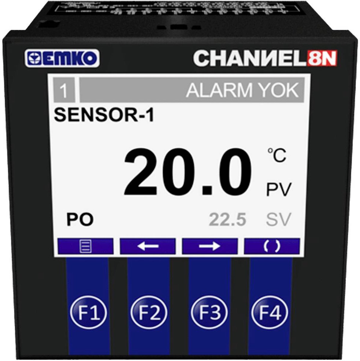 Emko CHANNEL8-N 2-punkts regulator Termostat Pt100 -50 till +400 °C Relä 5 A