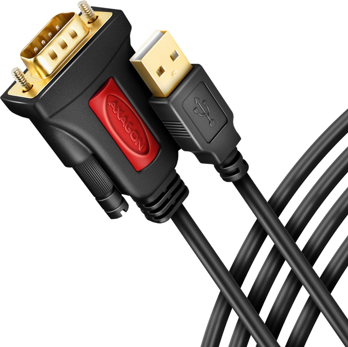 AXAGON USB 2.0 Adapterkabel [1x RS232-kontakt - 1x USB 2.0] ADS-1PSN 1.5 m
