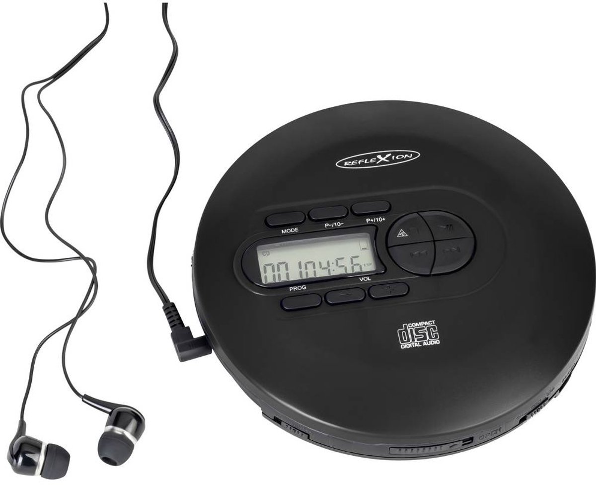 Reflexion PCD520MF/BK Bärbar CD-spelare CD, CD-R, CD-RW, MP3 Svart