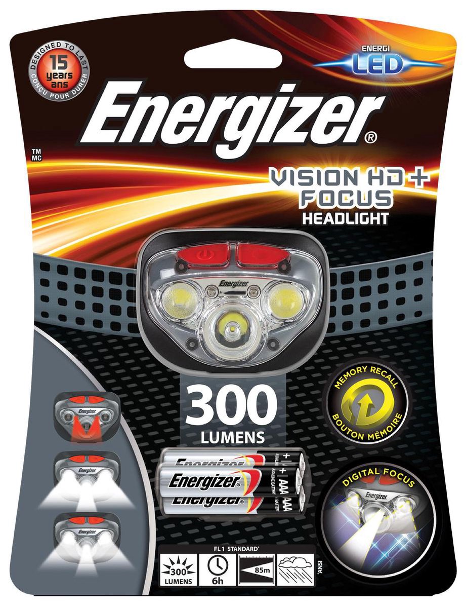 Energizer Vision HD+ Focus LED Pannlampa batteri 400 lm 50 h E300280700