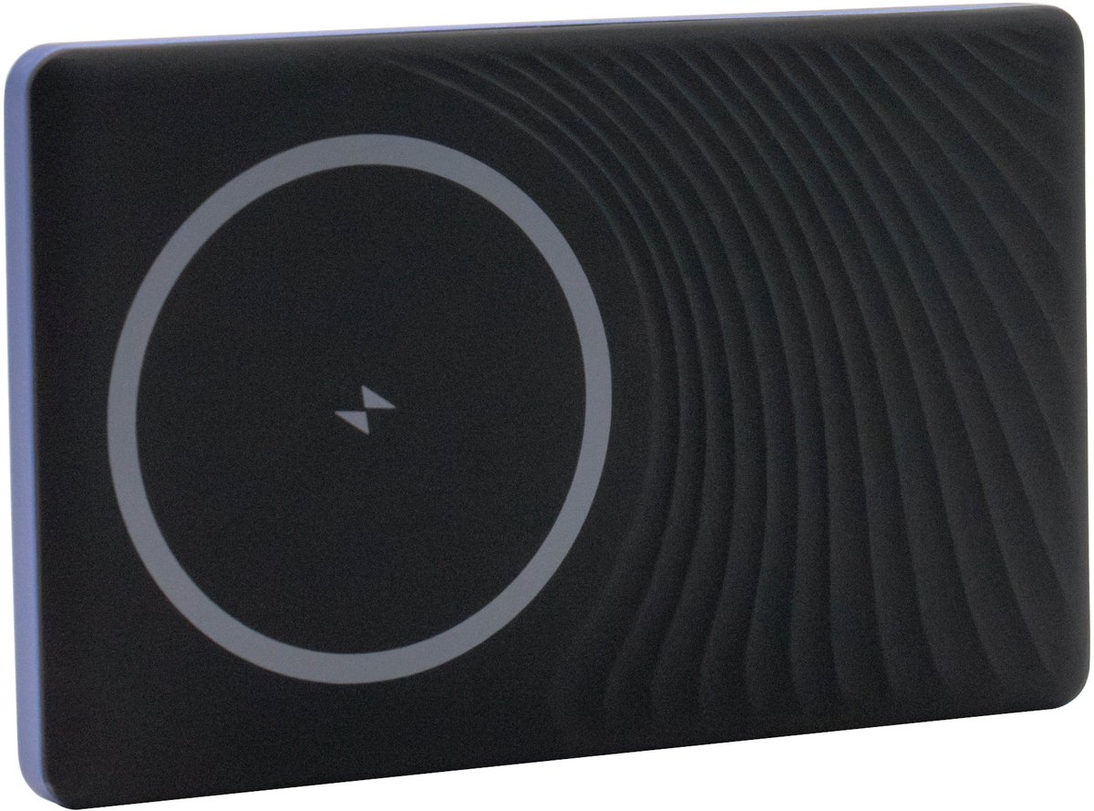RealPower Powerbank 5.000 mAh Power Delivery, Qi Wireless Charging, MagSafe USB-C® kontakt (Power Delivery) Blå