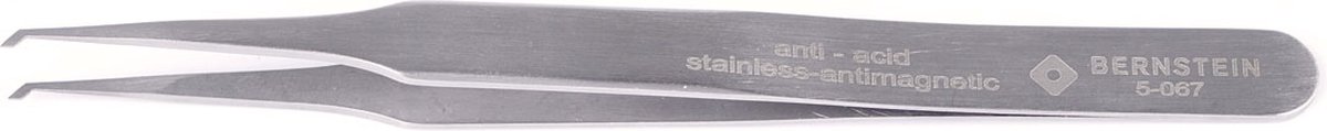 BERNSTEIN Tools for Electronics 5-067 SMD-pincett 12 SA Flat, böjd 45° 120 mm