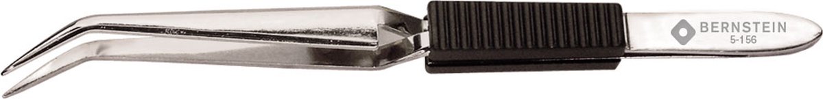 BERNSTEIN Tools for Electronics 5-156 Lödpincett Flat-rund, böjd 160 mm
