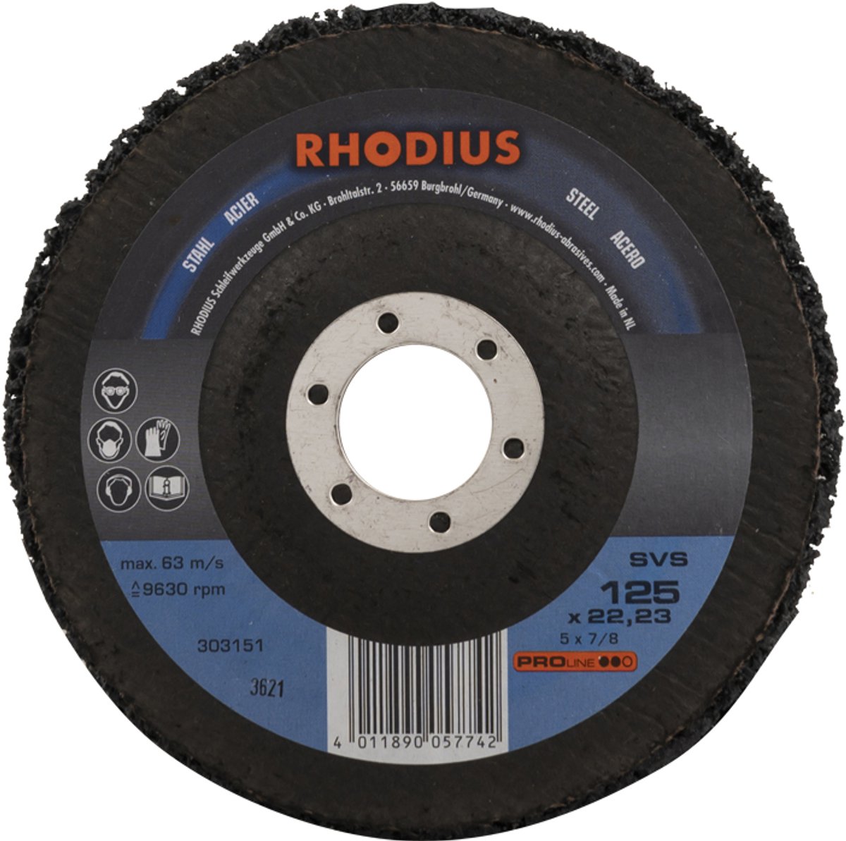 Rhodius 303151 Slipdukskiva SVS 125 mm 1 st