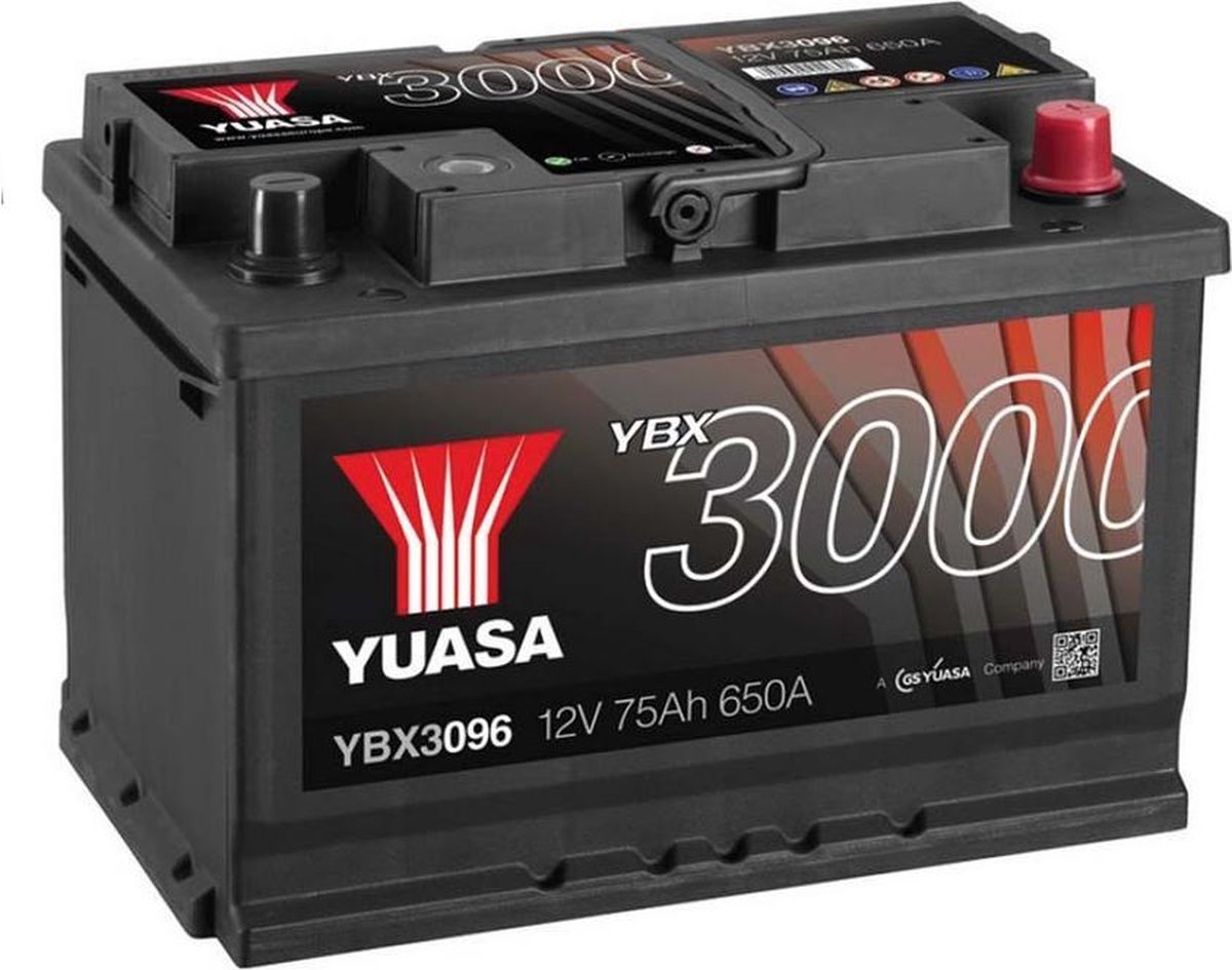 Yuasa SMF YBX3096 Bilbatteri 75 Ah Poltyp: T1
