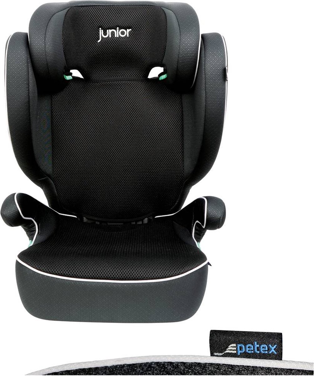 Petex Basic 1500 schwarz HDPE nach ECE R129 Bilbarnstol Svart