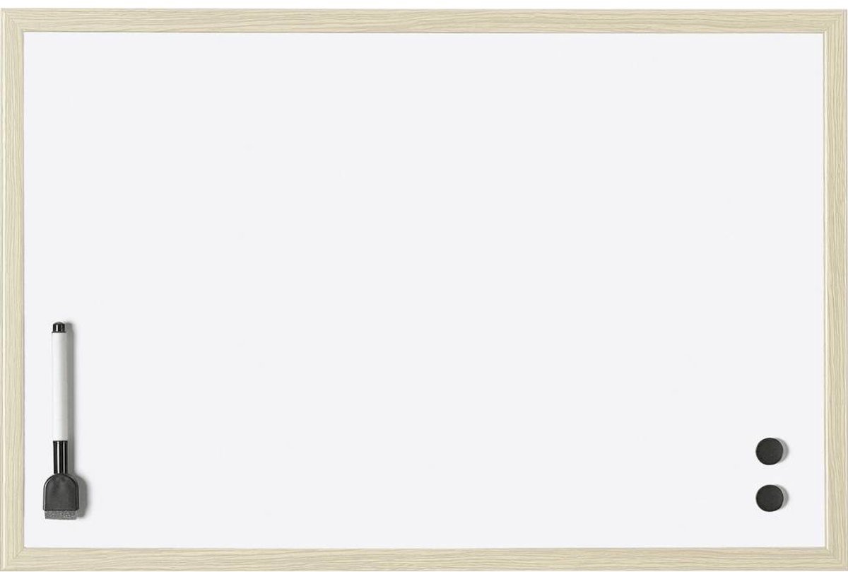 magnetoplan Whiteboard (B x H) 800 mm x 600 mm Vit lackerad Inkl. magneter, Bredd- eller höjdformat, inkl. whiteboardpenna