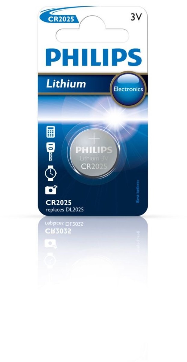 Philips Knappcell CR 2025 3 V 1 st Litium Minicells