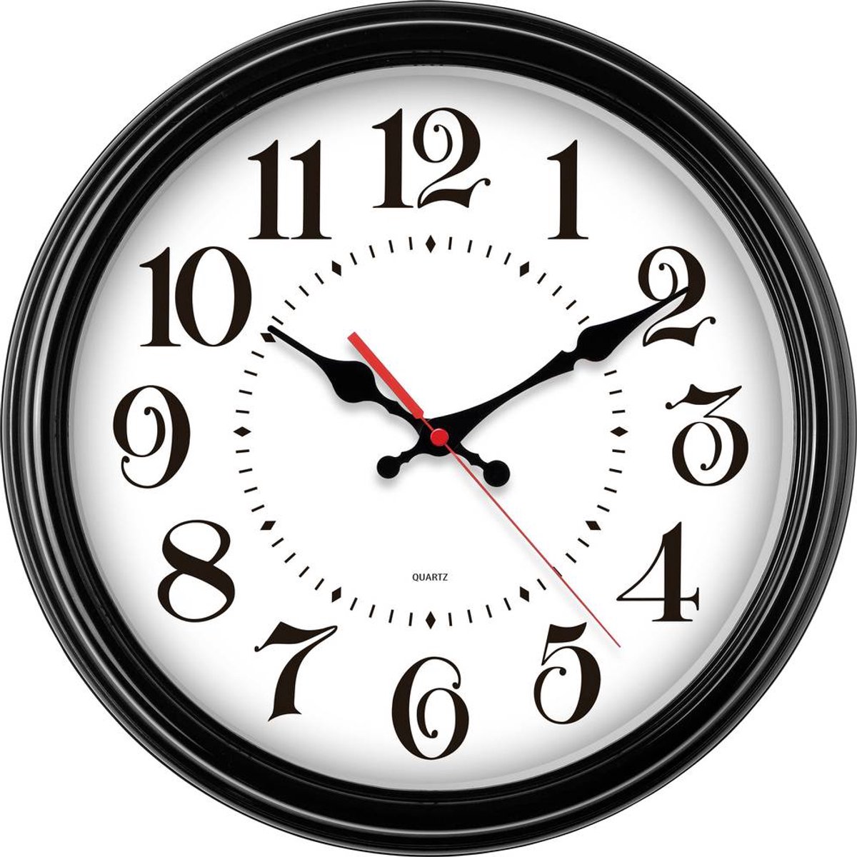 EUROTIME 80882-05 Kvarts Väggklocka 31 cm Svart