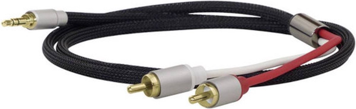 Dynavox 207385 207385 RCA Audio Adapter [1x Teleplugg 3.5 mm - 2x RCA-hane] Svart