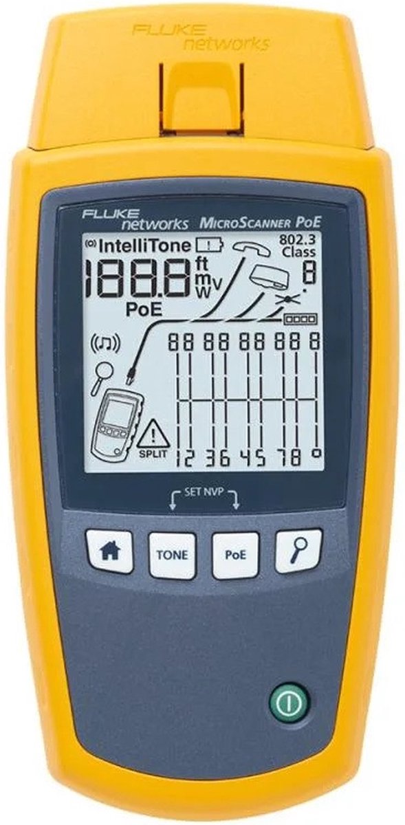 Kabelmätare 5018508 Fluke Networks MS-POE Audio/Video, Nätverk, Telekommunikation