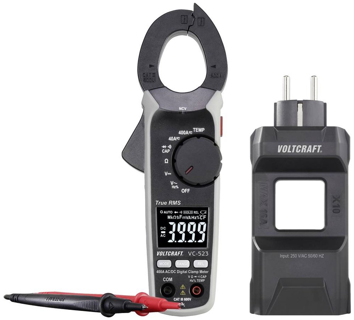 VOLTCRAFT VC-12178285 Strömtång digital CAT III 600 V