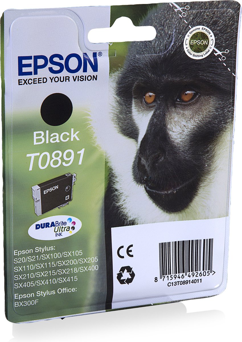 Epson Bläck T0891 Original Svart C13T08914011