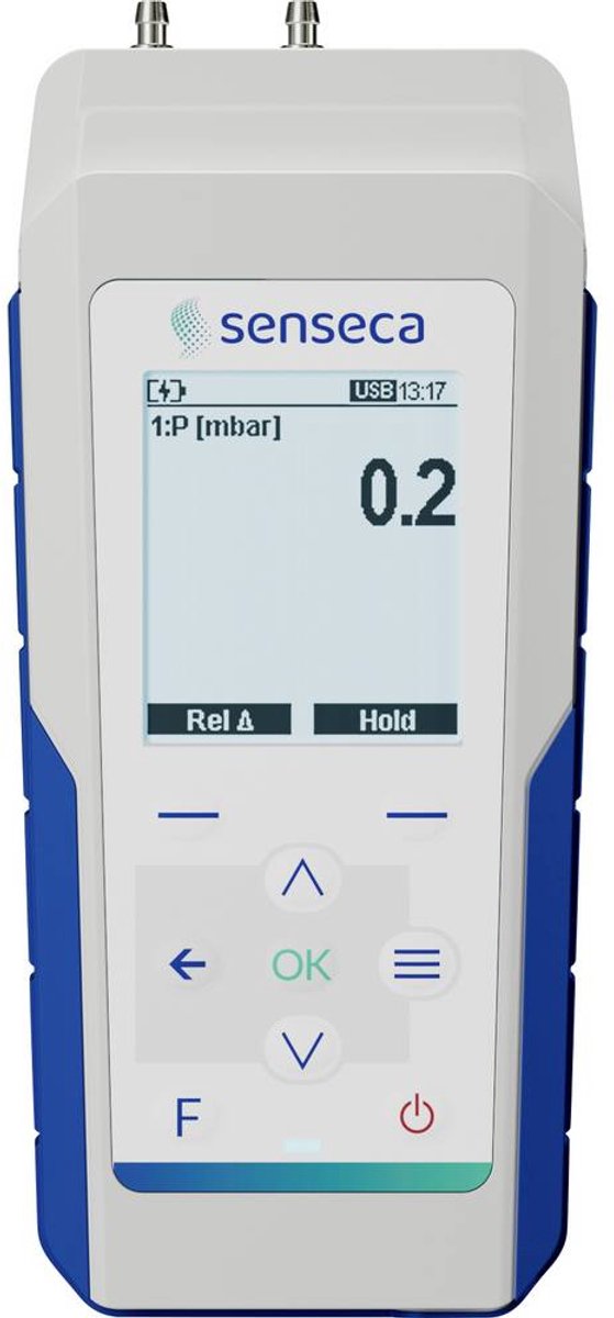 Senseca PRO 211-5 Differens-tryckmätare Lufttryck, Icke-aggressiva gaser, Korrosiv gas 2000 hPa (max) med USB-gränssnitt