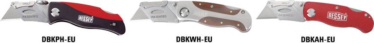 Klingor-infälld kniv med aluminiumhandtag DBKAH-EU Bessey DBKAH-EU 1 st