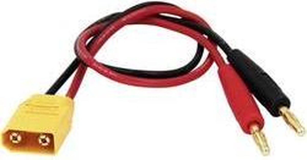 Reely Laddningskabel [2x Banankontakt 4 mm - 1x XT90 hane] 30 cm RE-6799044