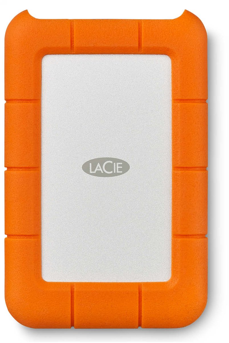 LaCie Rugged 1 TB Extern hårddisk 2.5 USB-C® Silver, Orange STFR1000800