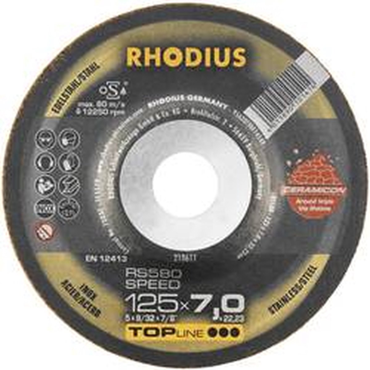 Rhodius 210656 RS580 SPEED Skrubbskiva bockad 115 mm 22.23 mm 1 st