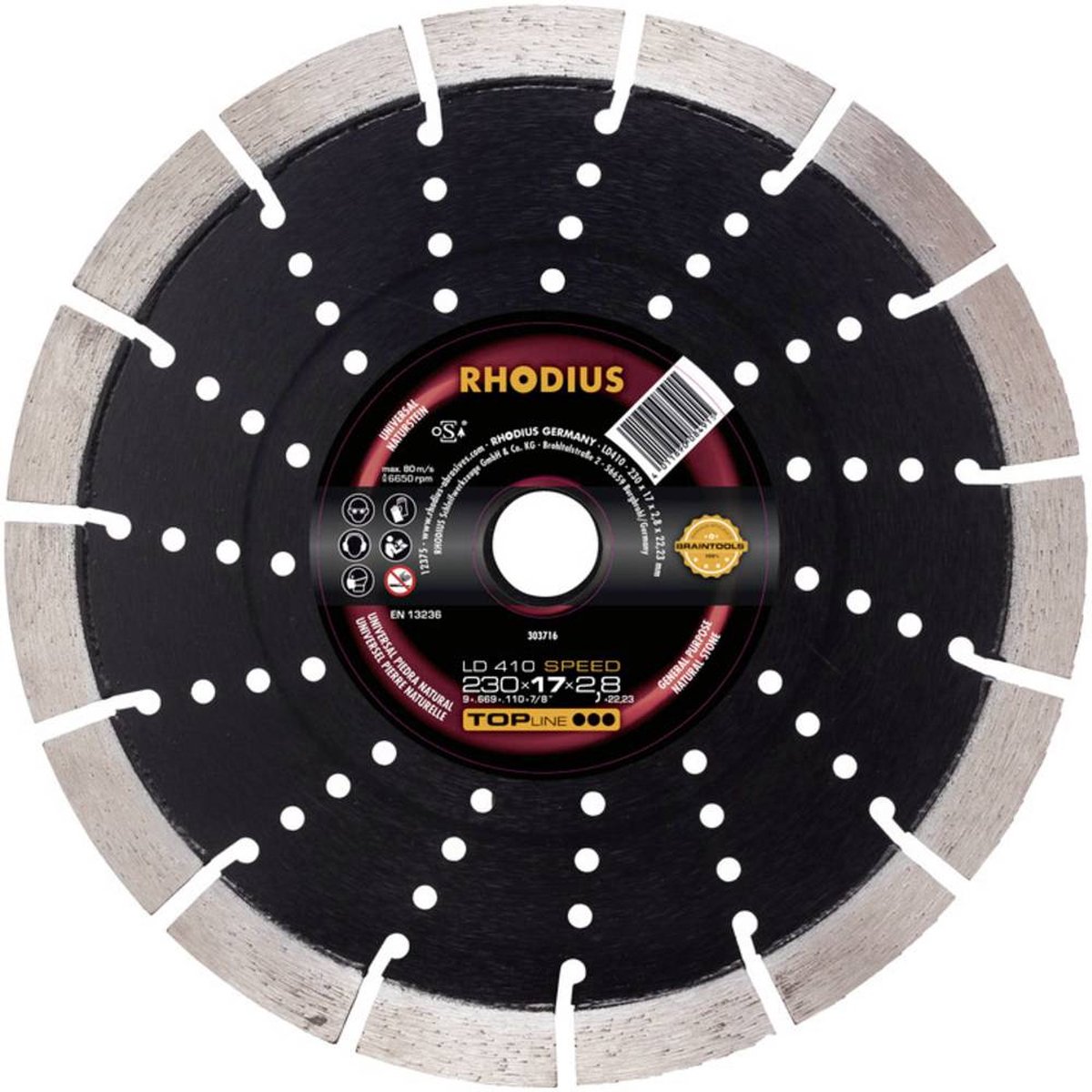 Rhodius 303712 LD410 SPEED Diamantkapskiva Diameter 115 mm 1 st