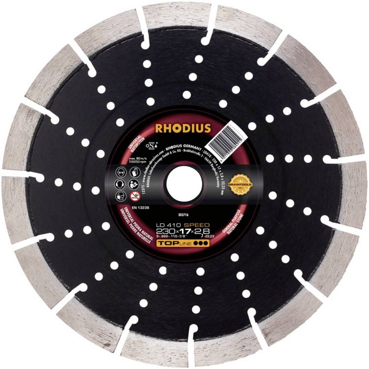 Rhodius 303716 LD410 SPEED Diamantkapskiva Diameter 230 mm 1 st