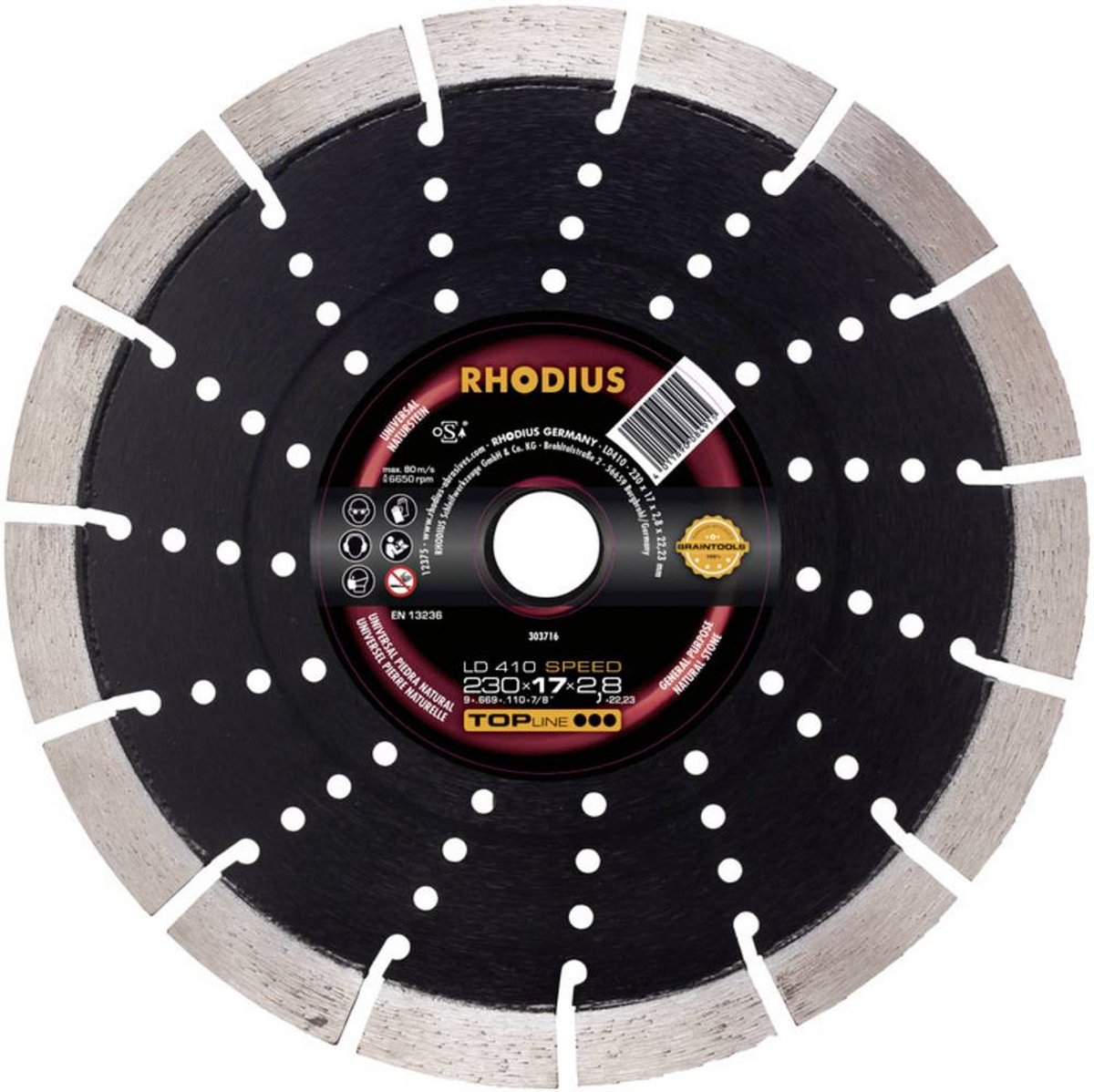 Rhodius 303713 LD410 SPEED Diamantkapskiva Diameter 125 mm 1 st