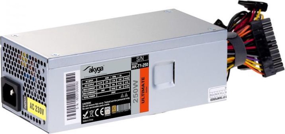 Akyga PC nätaggregat 250 W TFX 80PLUS® Gold
