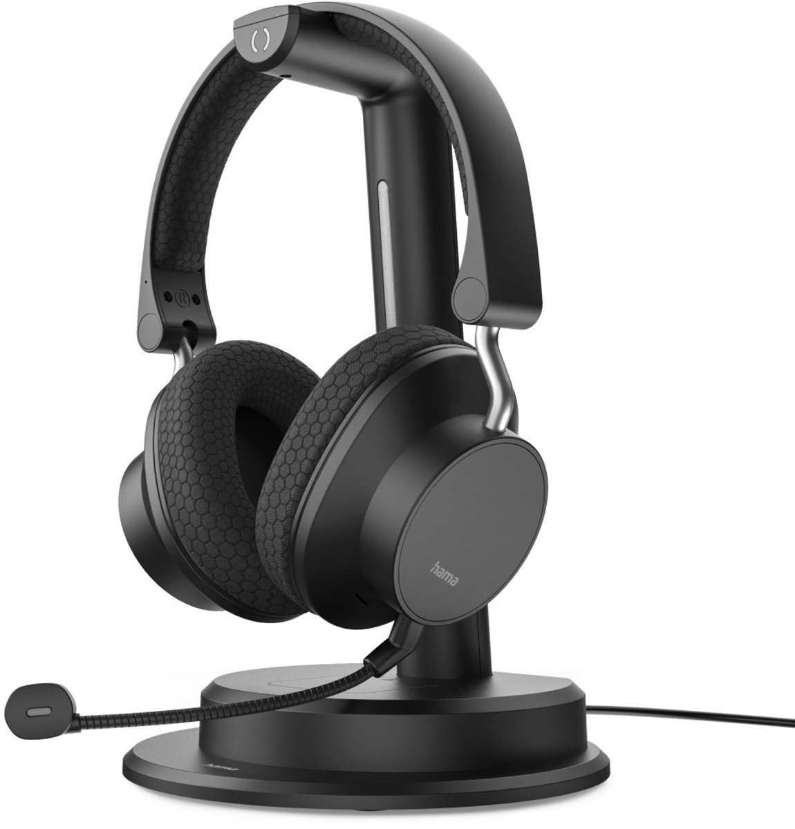 Hama Hama BT-900 Bluetooth®-Headset, Multipoint, Ladestation, ENC, kabellos, Schw. On-ear headset Svart