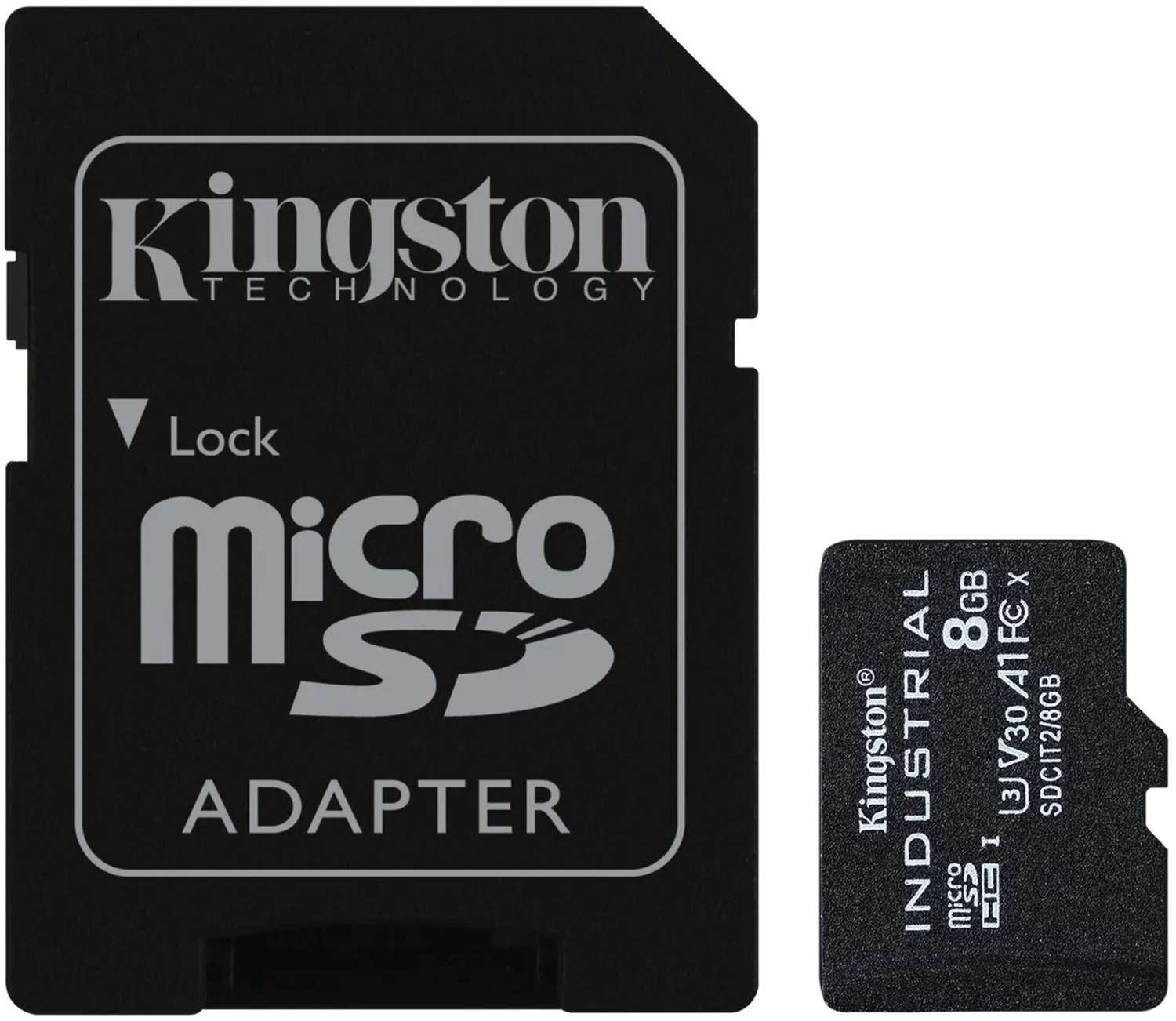 Kingston Industrial microSDHC-Kort 8 GB Class 10 UHS-I inkl. SD-adapter