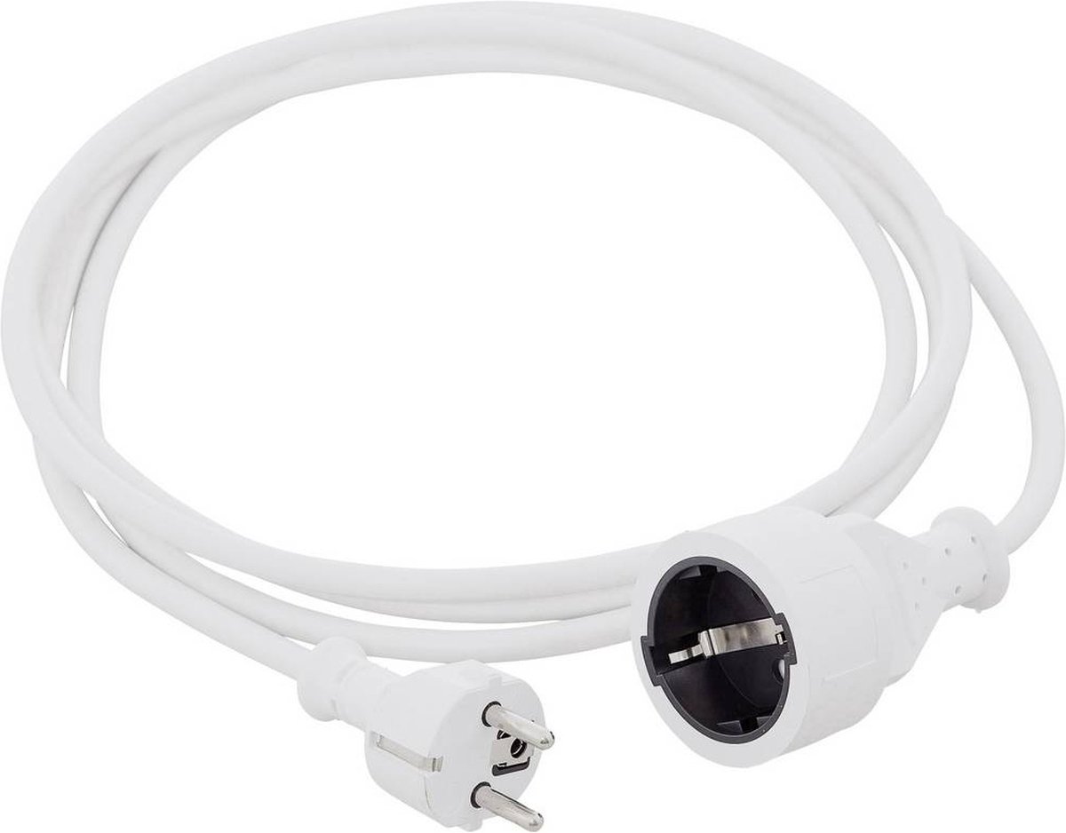 HAWA 1008290 Ström Förlängningskabel 16 A Vit 3.00 m H05VV-F 3G 1,5 mm²