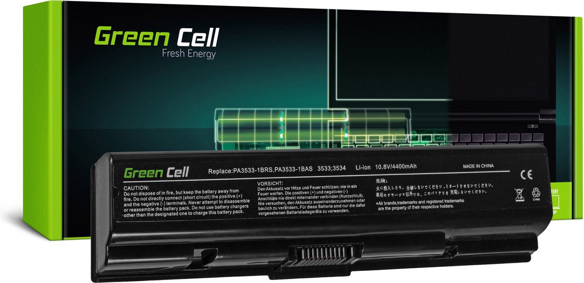 Green Cell Laptop batteri 10.8 V 4400 mAh Toshiba