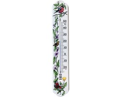 TFA Dostmann Analoges Innen-Außen-Thermometer Termometer Vit, Blomfärgad 12.3040.20
