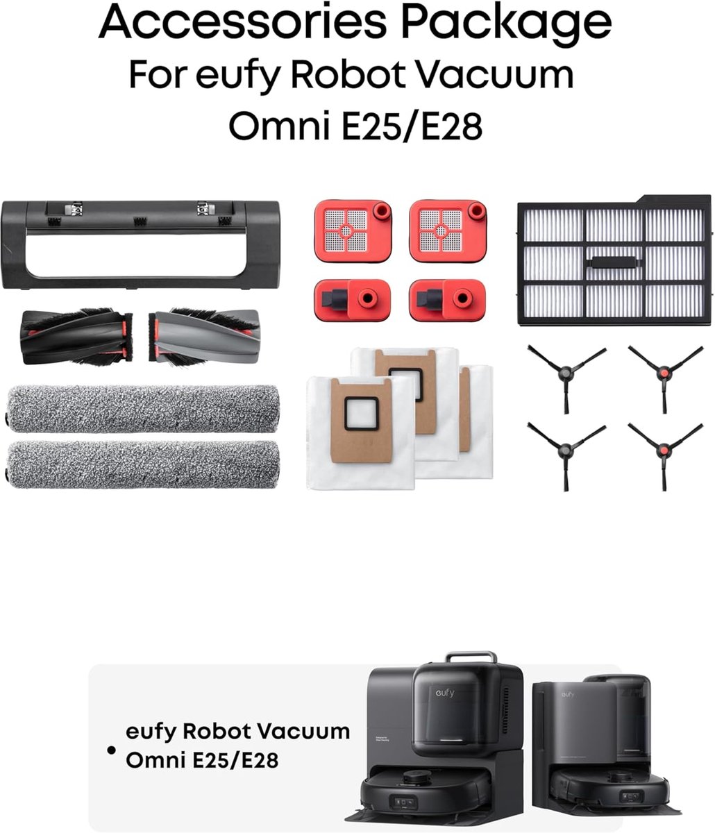 Kit de pièces de rechange pour robot aspirateur Omni E25/E28 eufy