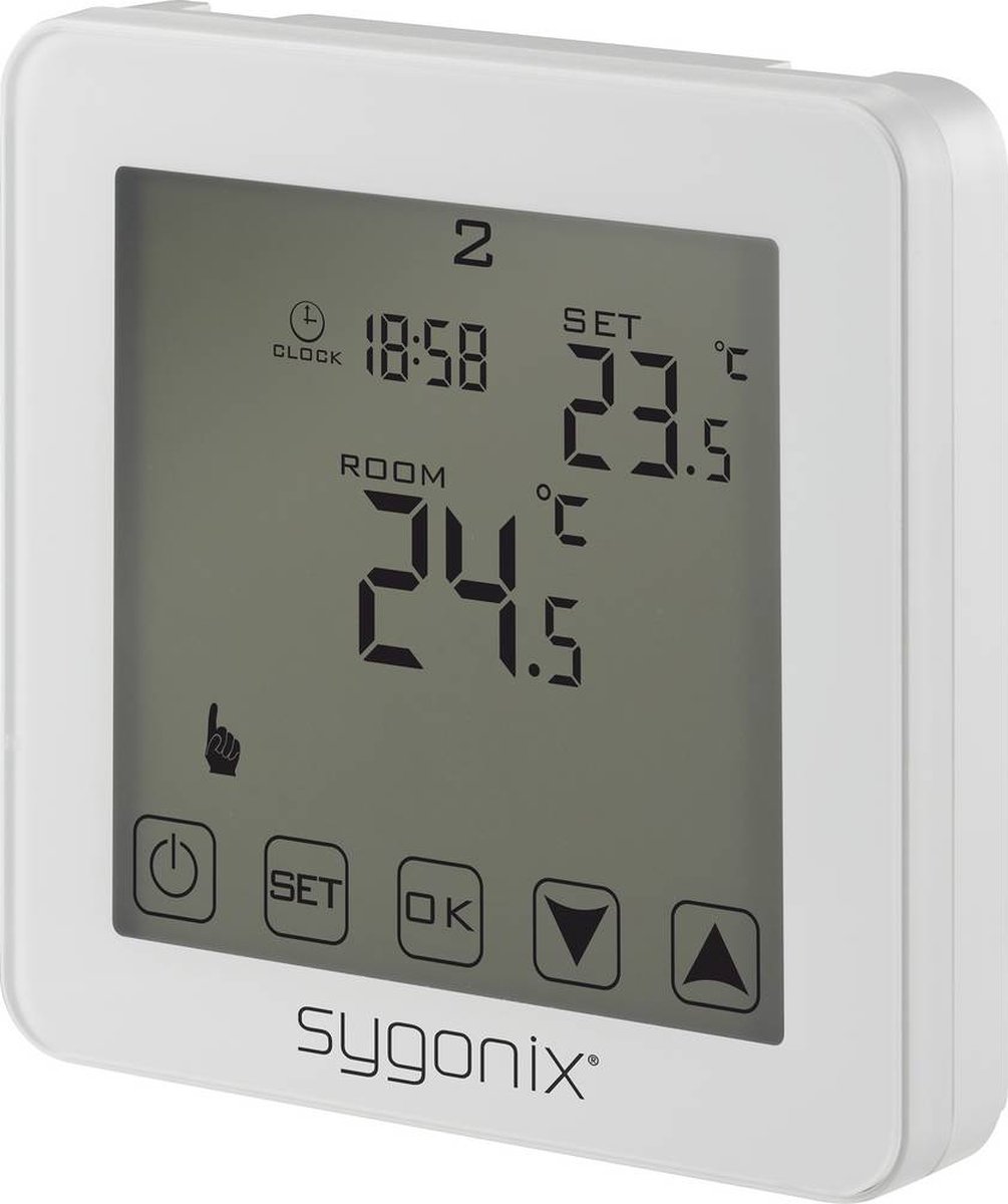 Sygonix SY-4961570 Touch 2 Rumstermostat Infälld Veckoprogram 1 st