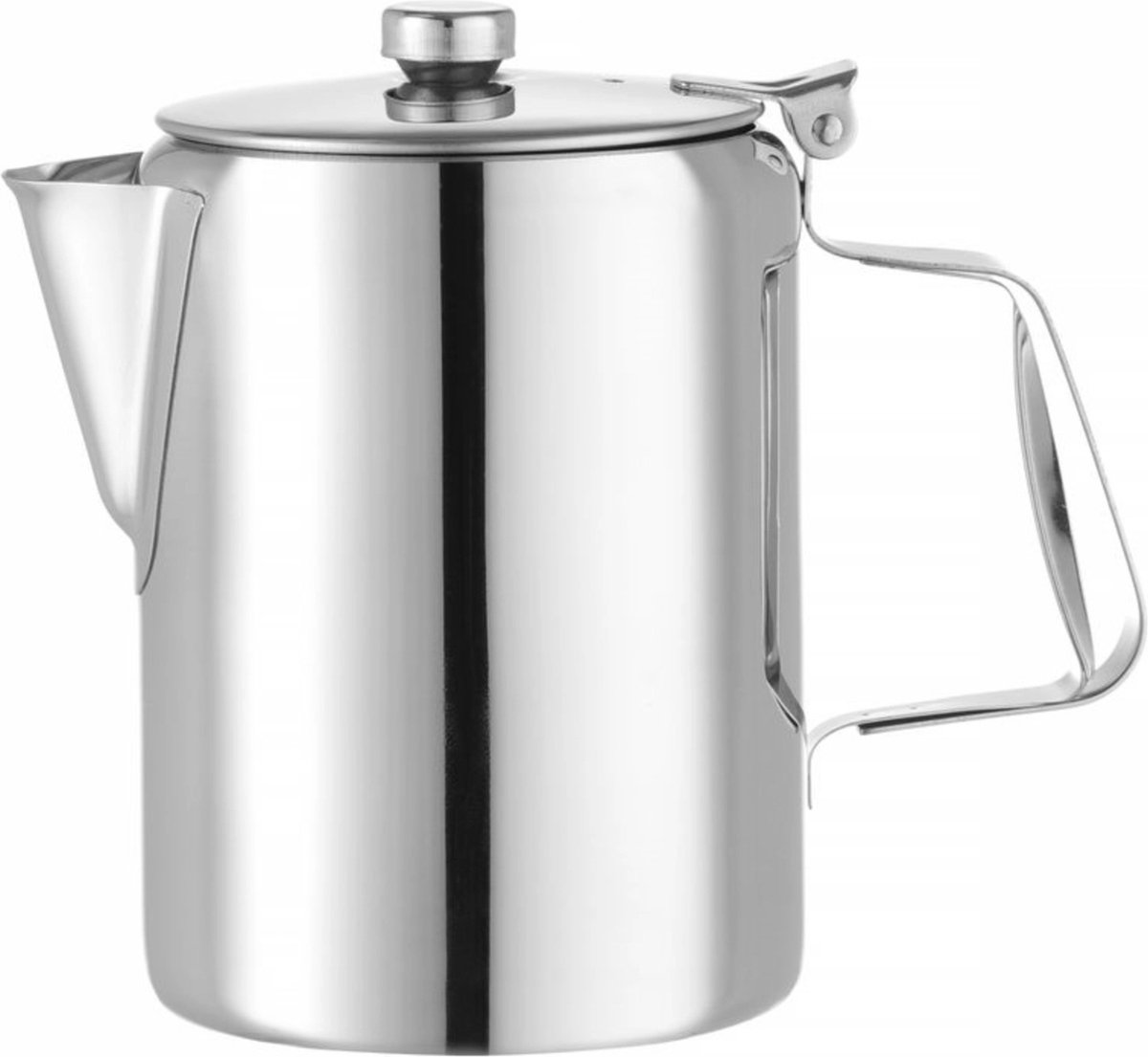 Hendi Edelstahl-Teekanne mit Deckel für Kaffee und Tee 0,6 L