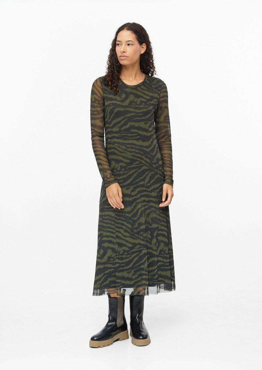 Kurzes Kleid mit Allover-Druck und Raffungen Damen s.Oliver