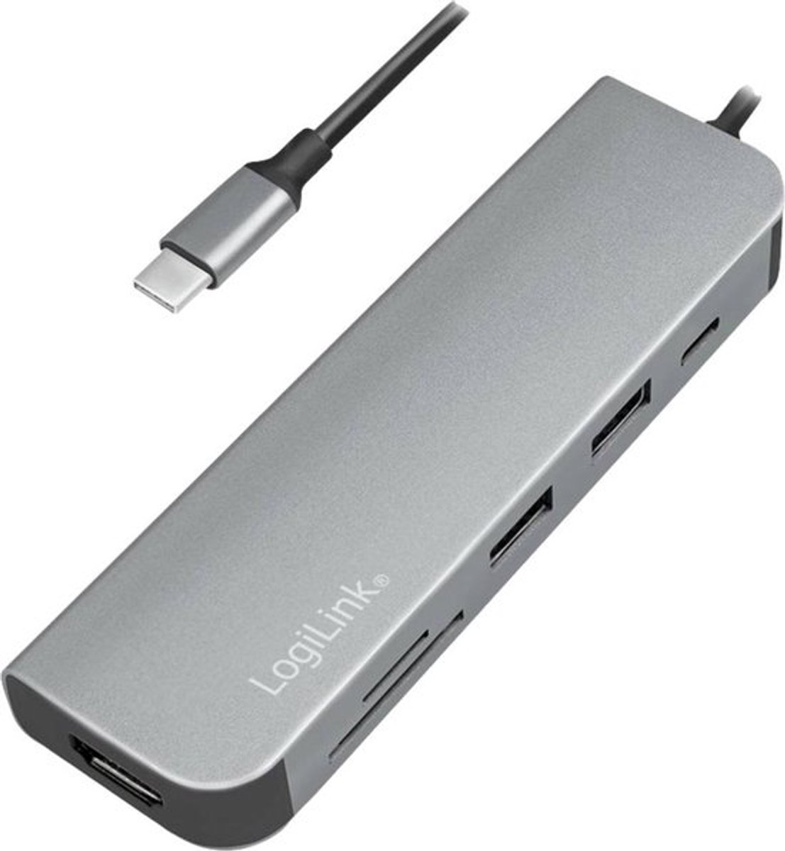 LogiLink USB 3.2 Gen 1 docking station 6-port PD with cable