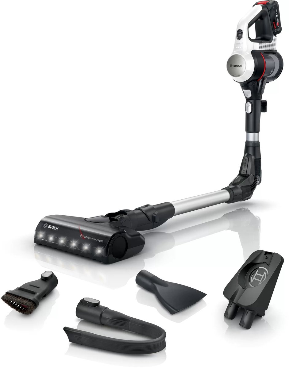 Bosch Unlimited 7 Uppladdningsbar dammsugare (vit)