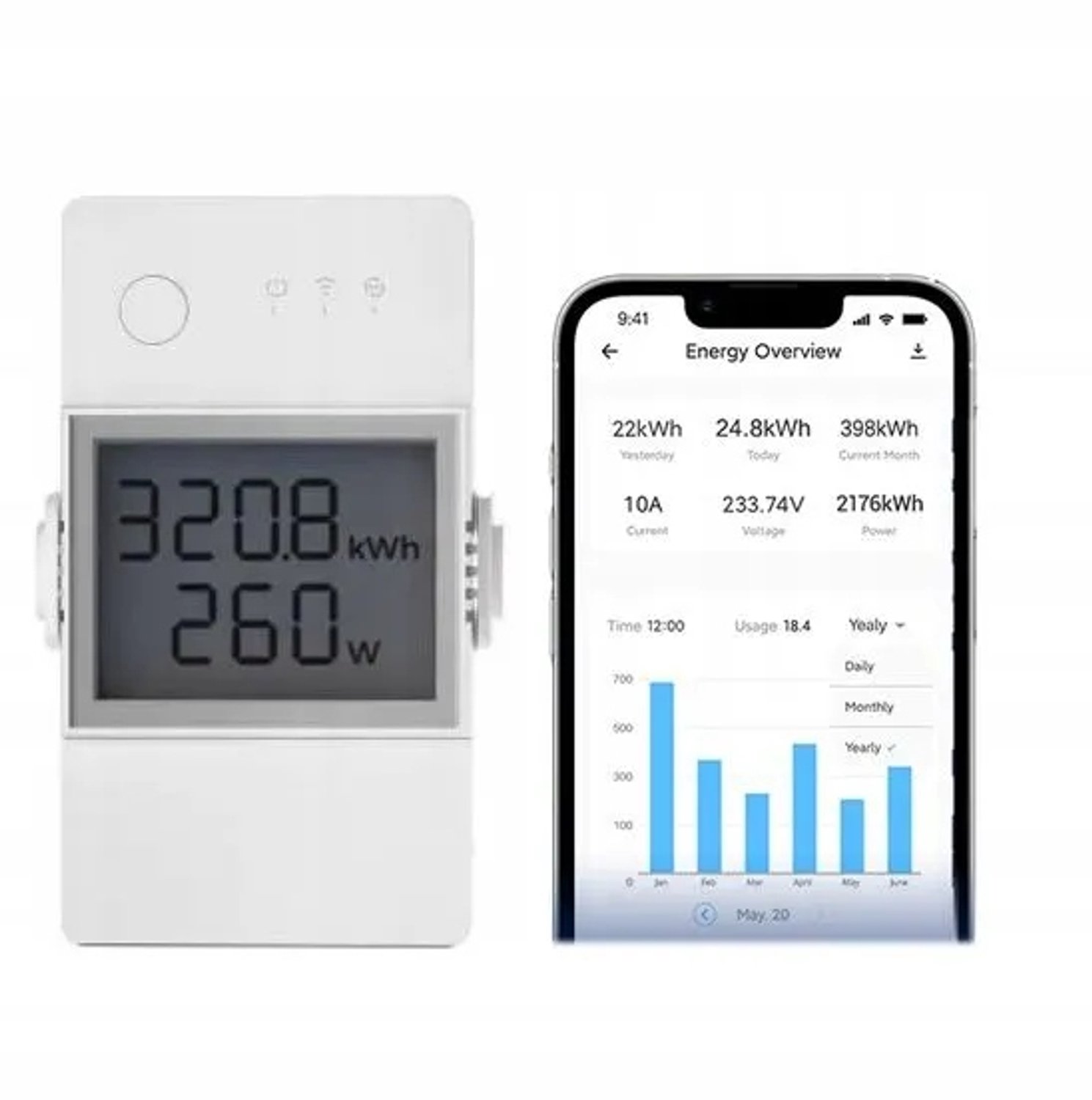 Sonoff POWR316D energy cost meter