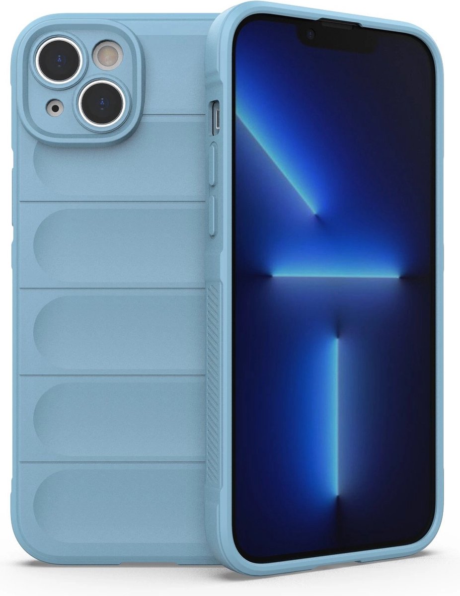 Hurtel Magic Shield Case for iPhone 14 Plus Flexible Armored Case Light Blue