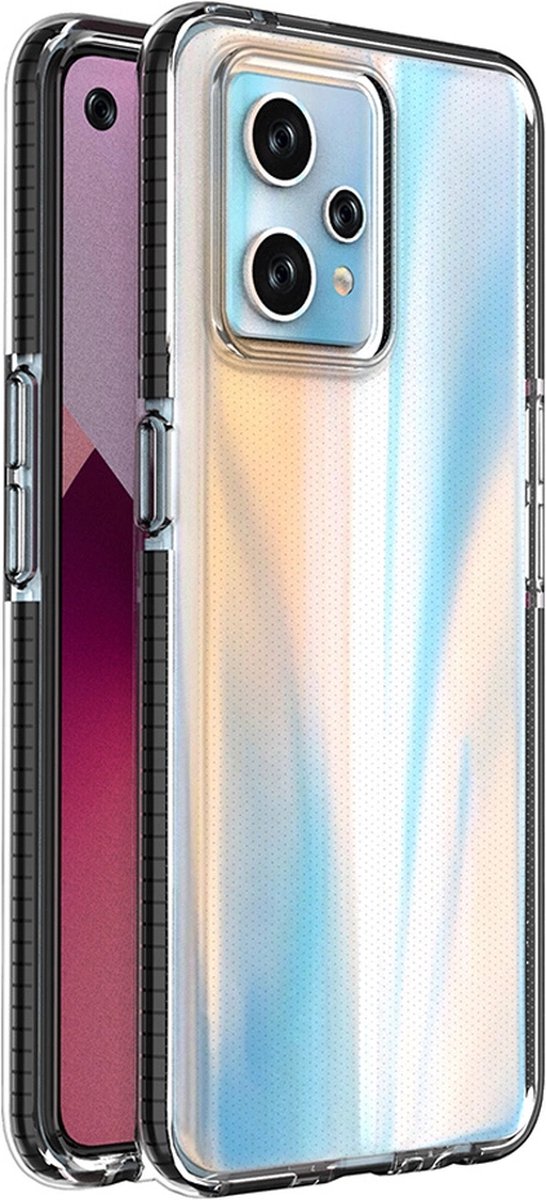 Hurtel Spring Case for Realme 9 Pro+ / Realme 9 Silicone Cover with Frame Black