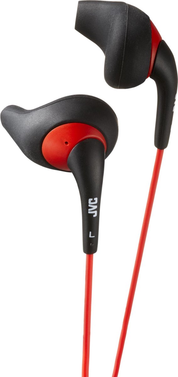 JVC in-ear Gumy sporthörlurar - Svart/röd