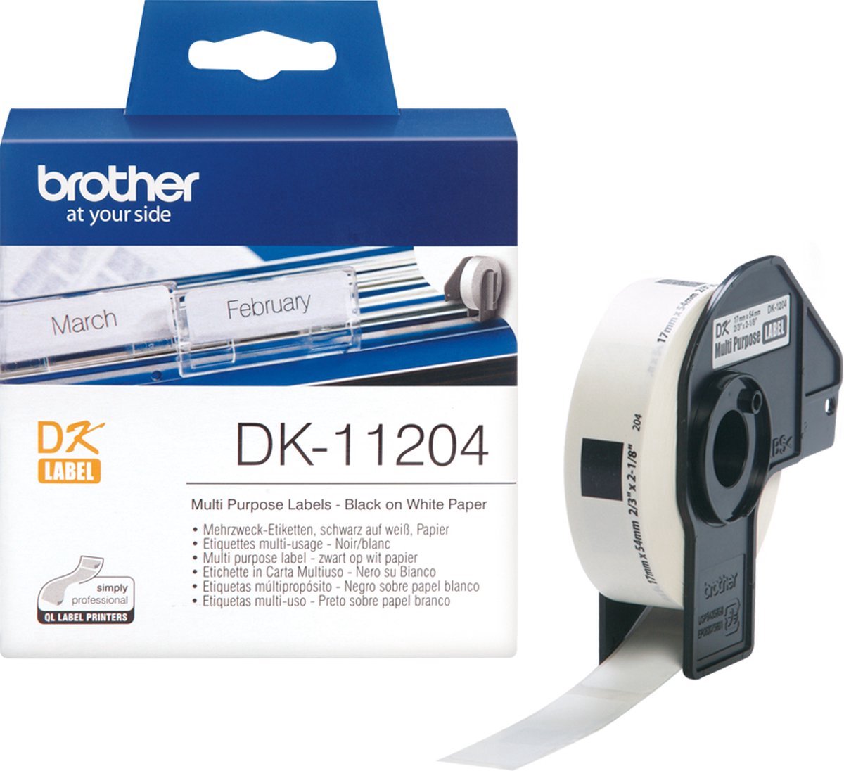 Brother DK-etiketter 17x54