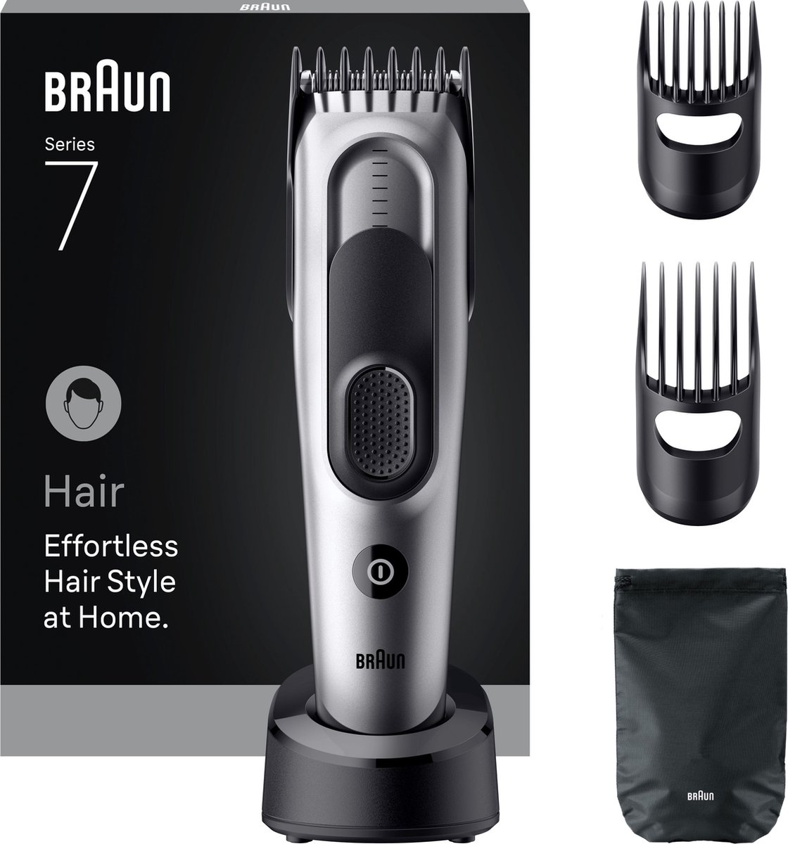 Braun Hårtrimmer Series 7 HC7590 - Svart/Rymdgrå