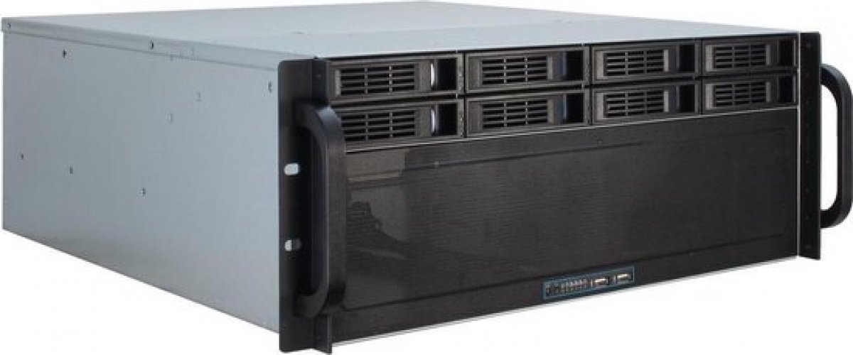 Inter-tech Ipc 4u-4408 4u 19" Rack Silver, Svart