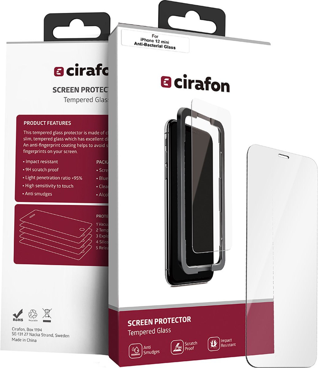 Cirafon Ultra-wide Curved Asahi Glass 0.3mm Skärmskydd Iphone 12 Mini