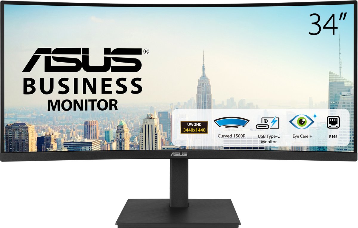 ASUS 34" curved skärm VA34VCPSR