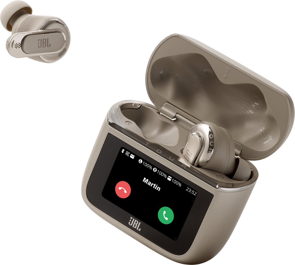JBL Tour Pro 3 trådlösa in-ear-hörlurar Latte