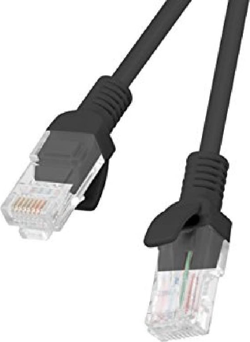 Lanberg patch cable - 1.5 m - black RAL 9004 - Svart - 1m