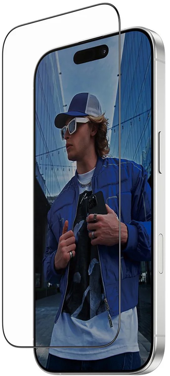 PanzerGlass Screen Protector w. Black Frame iPhone 17 | iPhone 16 Pro | Ultra-Wide Fit w. FASTFIT IN-A-BOX